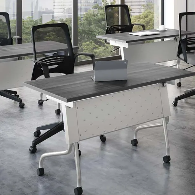 Package Set - 6 Training Tables w/ Flip Top Nesting Bases & Casters (60" X 24")