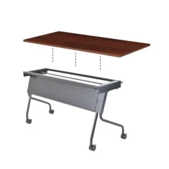 Package Set - 6 Training Tables w/ Flip Top Nesting Bases & Casters (60