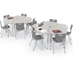 10-Pack Hierarchy Shapes Desk & Hierarchy Chair Package