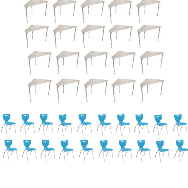 20-Pack Jet Collaborative Desk & Hierarchy Chair Package