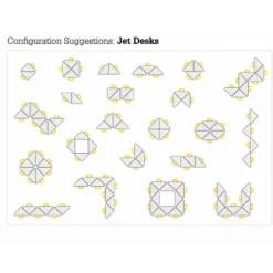 20-Pack Jet Collaborative Desk & Hierarchy Chair Package