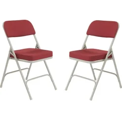 Padded Fabric Folding Chairs Model 3200 (2 Pack)