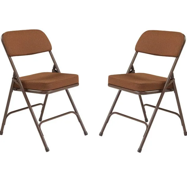 Padded Fabric Folding Chairs Model 3200 (2 Pack)