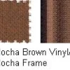 Padded Seat and Back Folding Chair- Mocha Brown Frame- Mocha Brown Vinyl