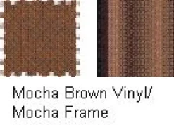 Padded Seat and Back Folding Chair- Mocha Brown Frame- Mocha Brown Vinyl