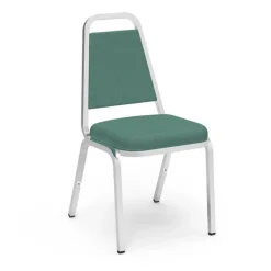 Padded Stack Chair with Square Back and Crown Seat