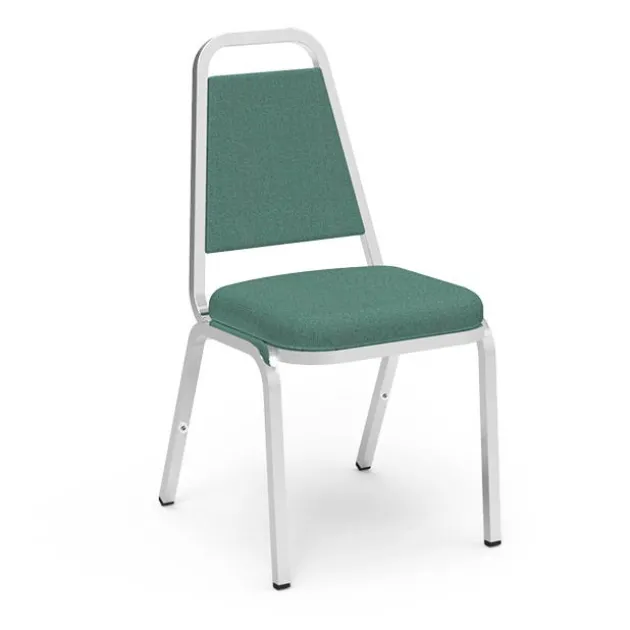 Padded Stack Chair with Square Back and Crown Seat