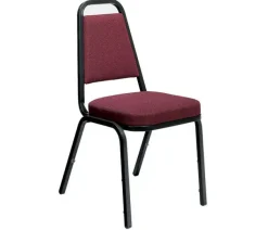 Padded Stack Chair with Square Back and Crown Seat