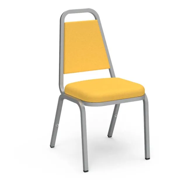 Padded Stack Chair with Square Back and Crown Seat