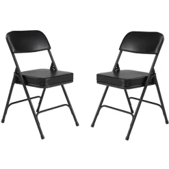 Padded Vinyl Folding Chairs Model 3200 (2 Pack)
