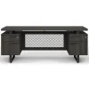 Palisades Collection Industrial Height Adjustable L-Shaped Desk Suite