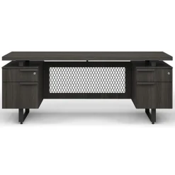 Palisades Collection Industrial Height Adjustable L-Shaped Desk Suite