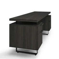 Palisades Collection Industrial Height Adjustable L-Shaped Desk Suite
