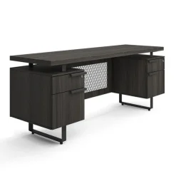 Palisades Collection Industrial Height Adjustable L-Shaped Desk Suite