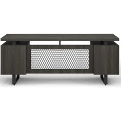 Palisades Collection Industrial Height Adjustable L-Shaped Desk Suite