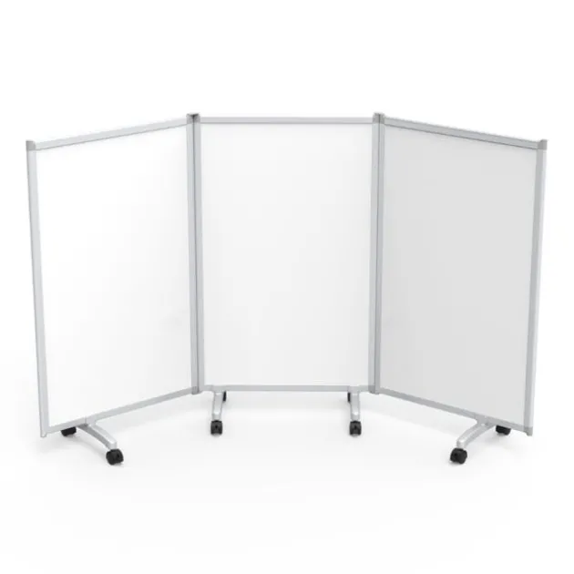 3-Panel Mobile Magnetic Whiteboard Room Divider