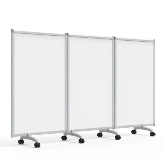 3-Panel Mobile Magnetic Whiteboard Room Divider