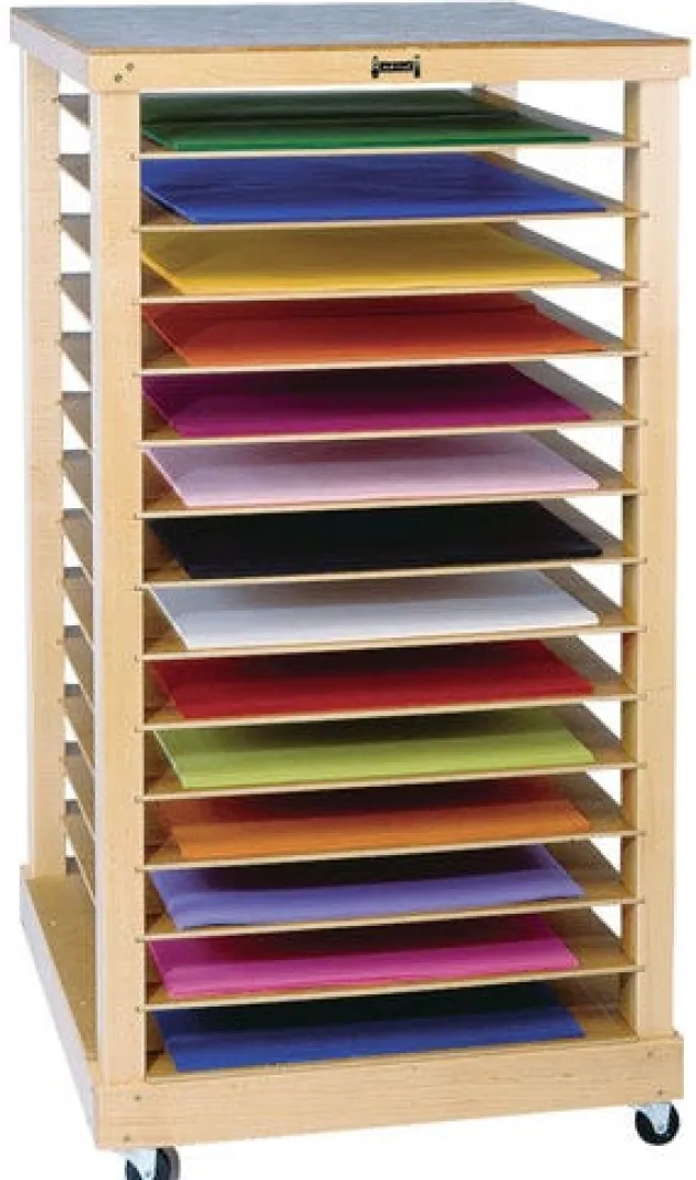 Paper Rack with 14 Shelves- Holds Paper Sizes up to 19''X24''