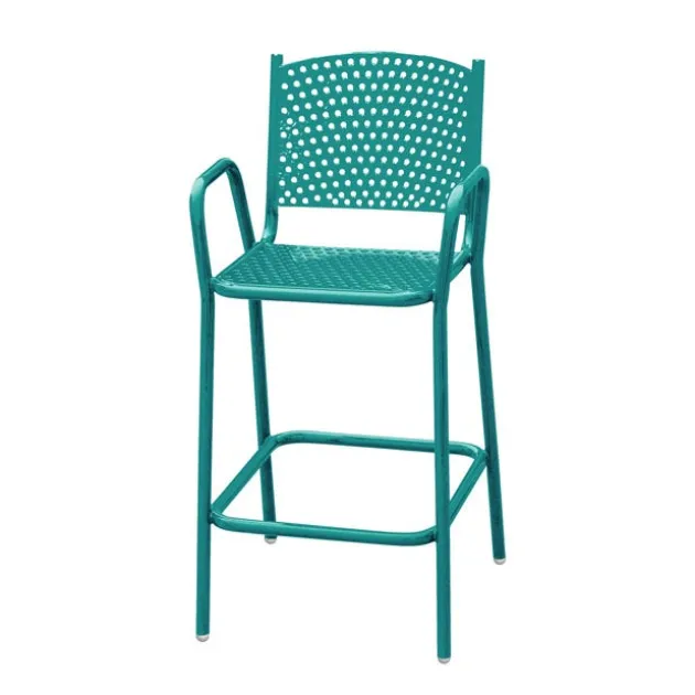Perforated Outdoor Cafe Bar Stool