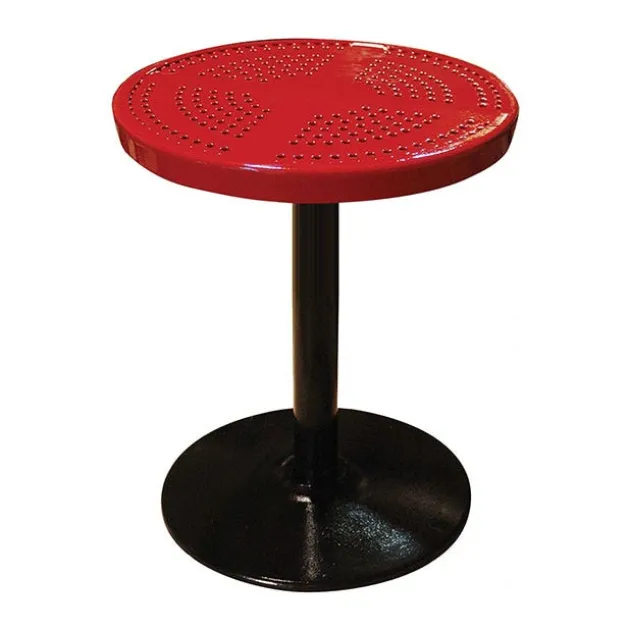 Perforated Pedestal Cafe Tables