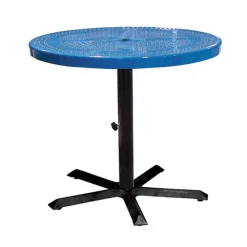Perforated Pedestal Cafe Tables