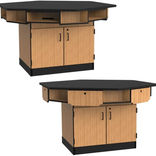 6-Person Hexagon Science Workstations