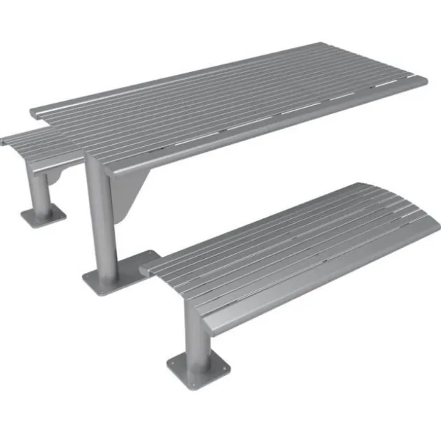 Phoenix Cantilever Horizontal Steel Slat Table