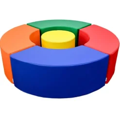 5-Piece Curve Seating Kids Ottoman Set