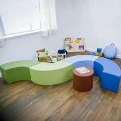 5-Piece Curve Seating Kids Ottoman Set