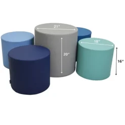 5-Piece Kids Ottoman Stool Set