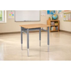 Planner Height-Adjustable Student Desk with Hard Plastic Top - 27"W x 20"D