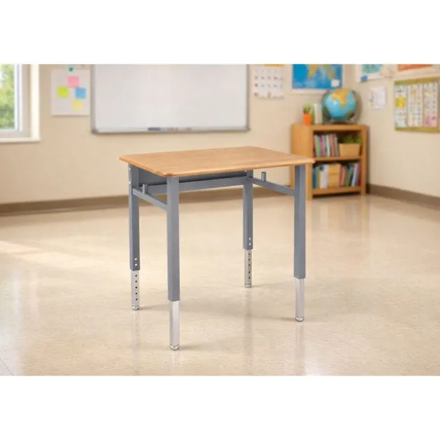 Planner Height-Adjustable Student Desk with Hard Plastic Top - 27"W x 20"D