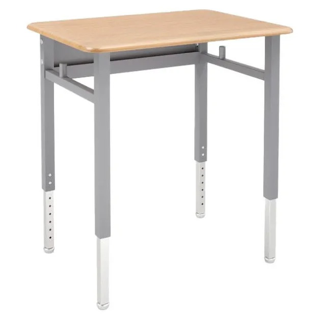 Planner Height-Adjustable Student Desk with Hard Plastic Top - 27"W x 20"D