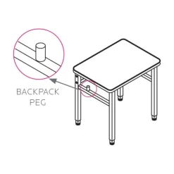 Planner Height-Adjustable Student Desk with Hard Plastic Top - 27