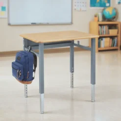 Planner Height-Adjustable Student Desk with Hard Plastic Top - 27
