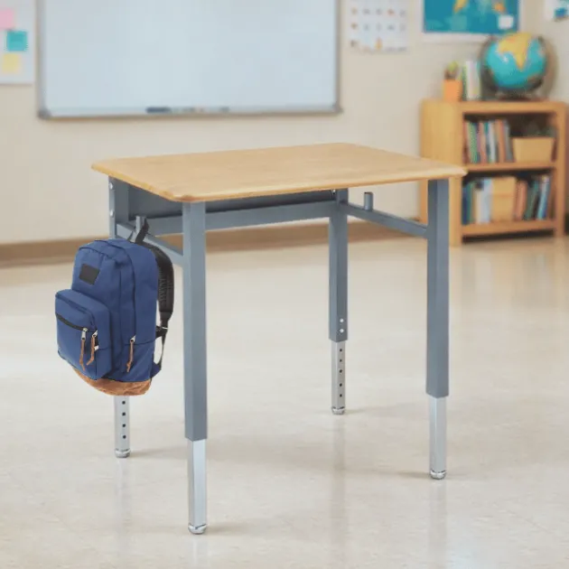 Planner Height-Adjustable Student Desk with Hard Plastic Top - 27"W x 20"D