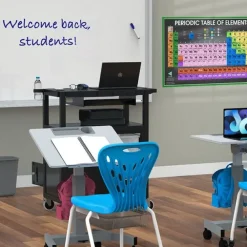 Pneumatic Adjustable Height Flip-Top Student Desk