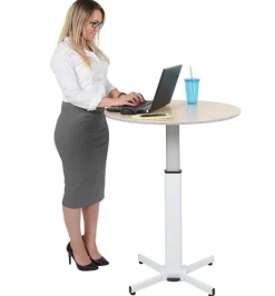 Pneumatic Height Adjustable Round Table