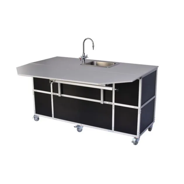 Portable Science Lab Workstation with Storage & Single Basin Sink