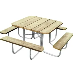 Pressure Treated Square Traditional Picnic Tables
