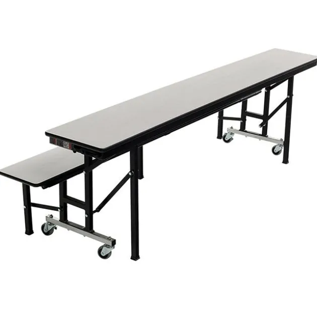 Quick Ship All-in-One Mobile Cafeteria Convertible Bench Table