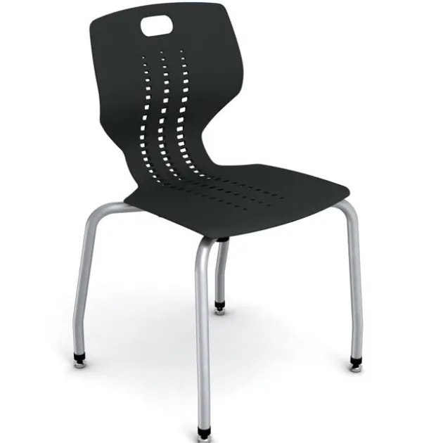 Quick Ship Emoji 4-Leg School Stack Chair (18'' H - 5th-Adult)