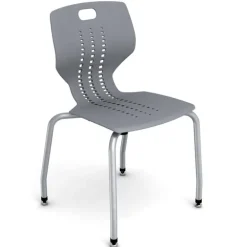 Quick Ship Emoji 4-Leg School Stack Chair (18'' H - 5th-Adult)
