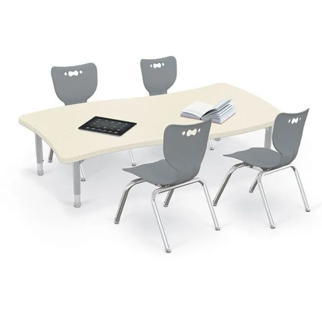 Quick Ship Hierarchy Creator Rectangle Table & Chair Package Set – 58"W x 31"D Table with Four 12"H Chairs