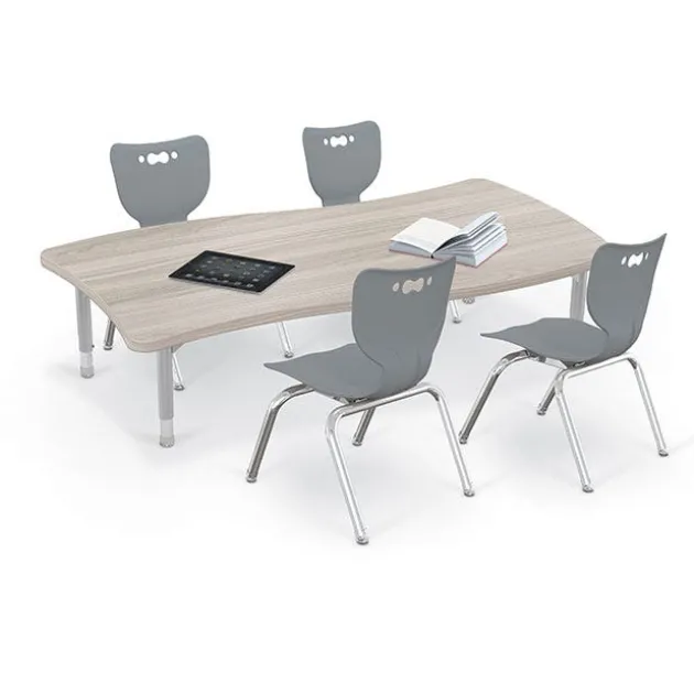Quick Ship Hierarchy Creator Rectangle Table & Chair Package Set – 58"W x 31"D Table with Four 12"H Chairs