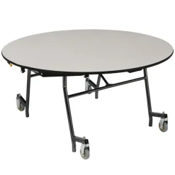 Quick Ship Mobile EasyFold Table 60'' Round w/ MDF Top, ProtectEdge & Powder Coat Frame