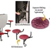 Quick Ship Mobile Stool Cafeteria Table w/ Round Top
