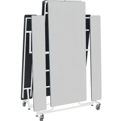 Quick Ship Rectangle Mobile Bench Cafeteria Table