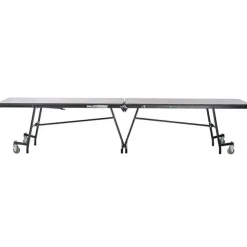 Quick Ship 12' Rectangle Mobile Table with MDF Core and Protect Edge - Black Frame