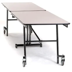 Quick Ship 12' Rectangle Mobile Table with MDF Core and Protect Edge - Black Frame
